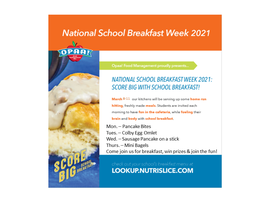 National School Breakfast Week